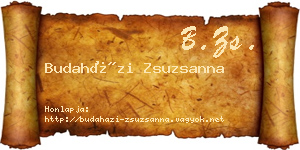 Budaházi Zsuzsanna névjegykártya