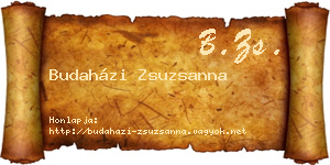 Budaházi Zsuzsanna névjegykártya